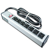 Legrand - Wiremold UL204BC Compact Plug-In Outlet Center® with Seven Outlets and Lighted Switch